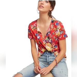Anthropologie | Maeve floral blouse M